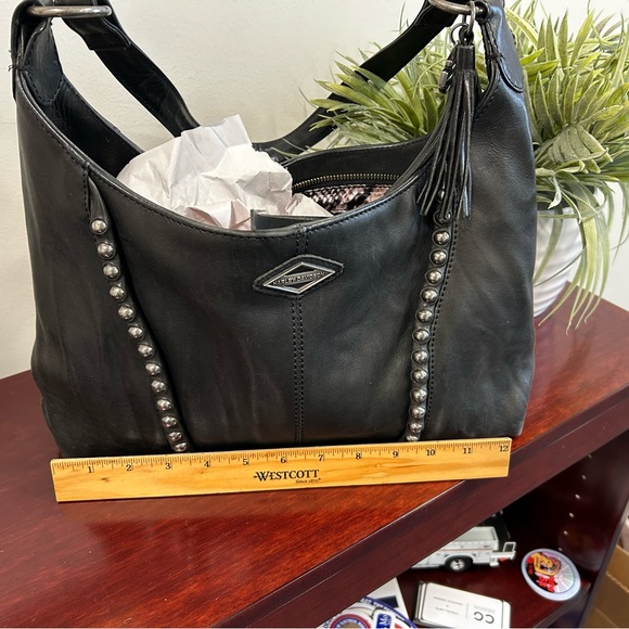 Harley Davidson black leather shoulder bag - Picture 10 of 11